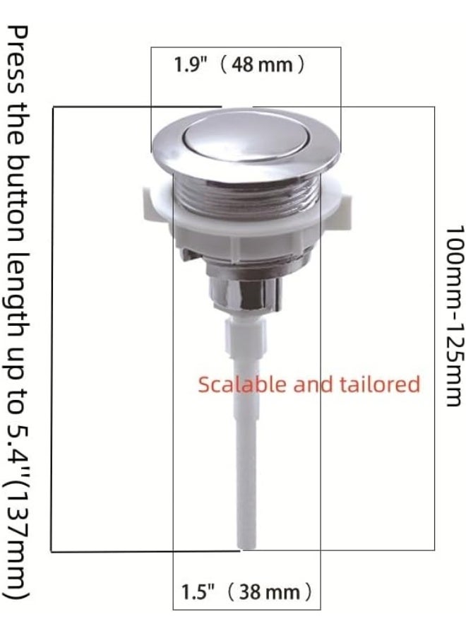 jaexest زر فلاش المرحاض زر خزان المرحاض المفرد زر خزان المرحاض المخفي لاستبدال أجزاء خزان المرحاض المنزلي - Image 2